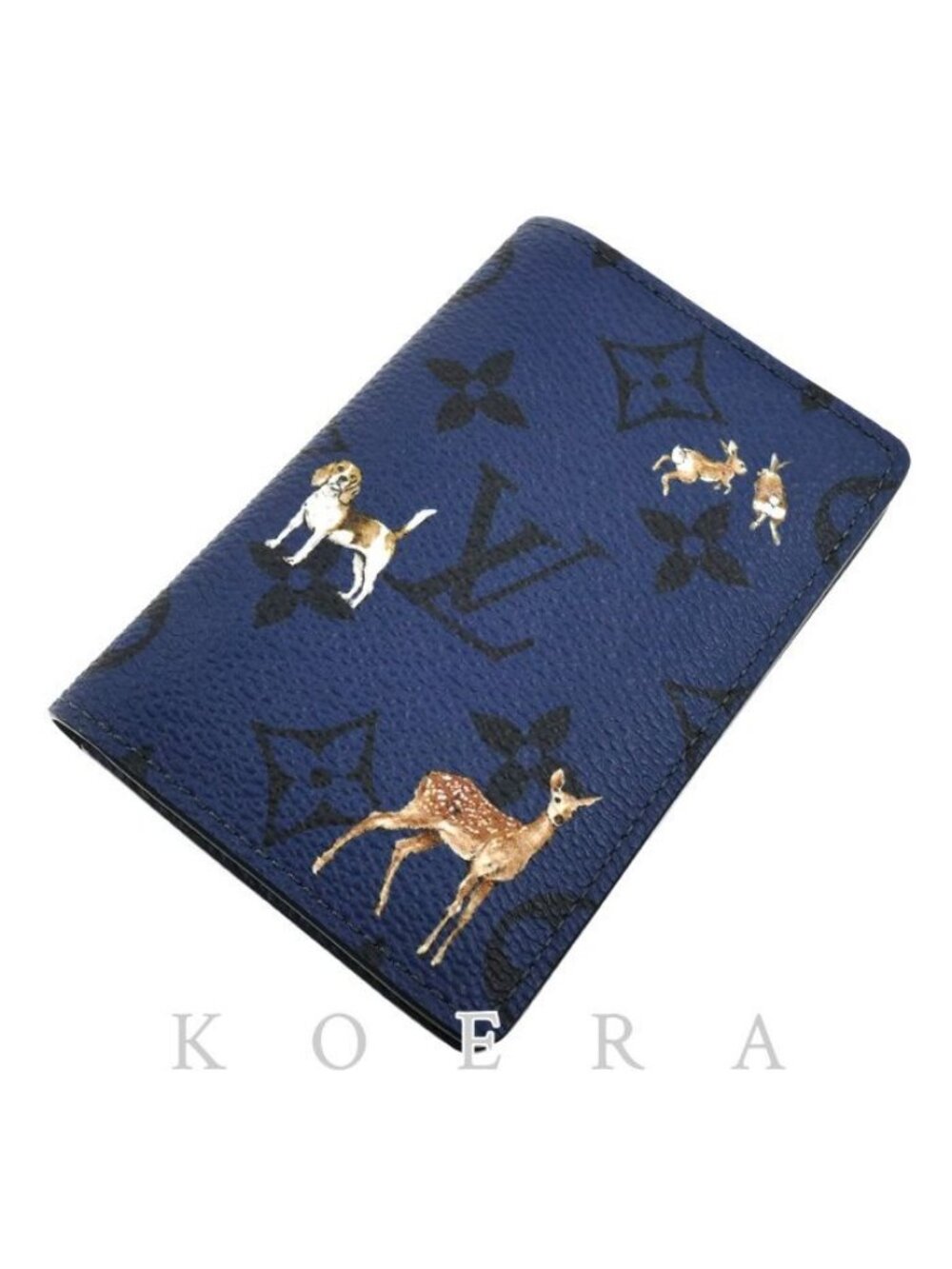 Louis Vuitton Pocket Organizer Card Case Monogram Forest Marine